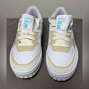 PUMA Cali Dream Brighter Days Platform Sneakers. Size 8 NEW white beige blue